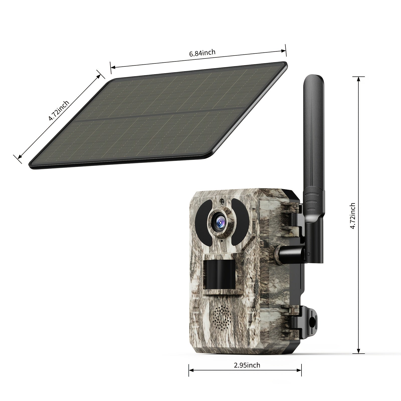 4G Trail Camera Wireless Outdoor – 2K 1440p Solar Security Camera, No-Glow Night Vision 75ft, 0.2s Trigger, Built-In SIM, No WiFi Needed | 1, 2 & 4-Pack Options