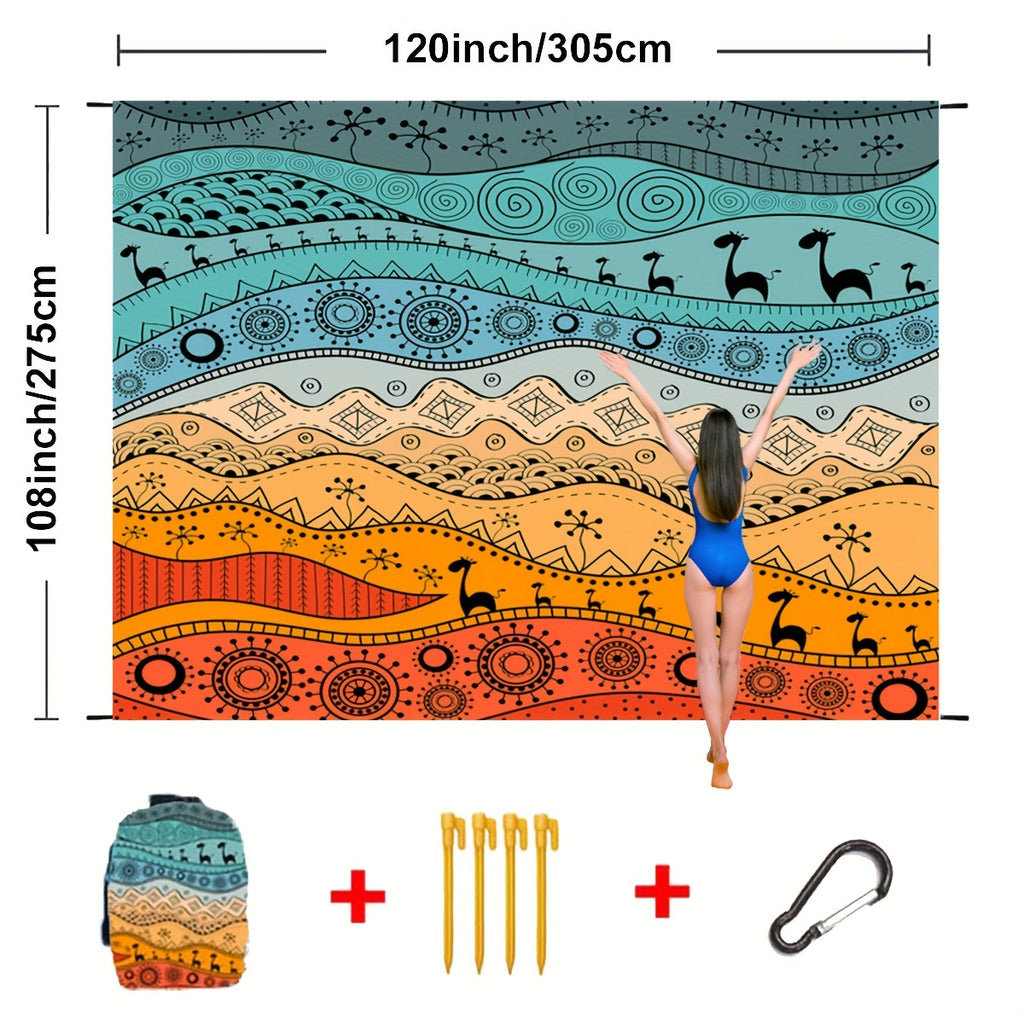 Sand-Free Beach Blanket Oversized – Quick-Dry Lightweight Sandproof Mat for Beach, Camping, Picnic & Travel | Fits 2–10 Adults | Multiple Styles & Sizes
