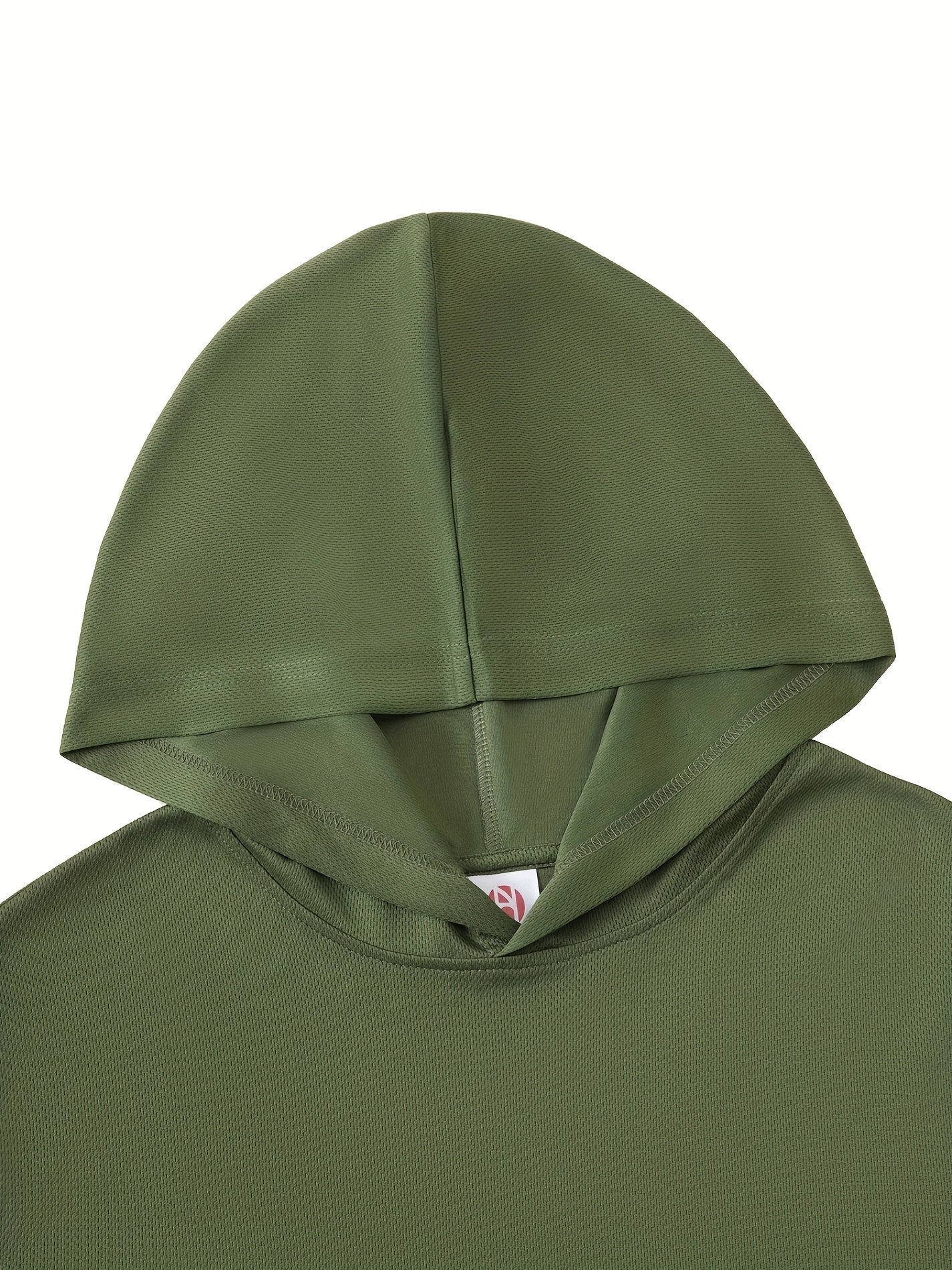 Men's Quick-Dry Pullover Hoodie Sports Top 4-Piece Set – Long Sleeve Hooded Athletic Shirt, Breathable Polyester Activewear for Running Gym Training, 10 Colors Sizes S-XXXL