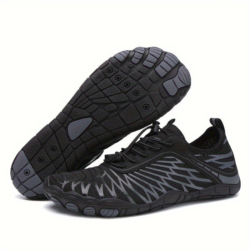 Quick-Dry Water Shoes for Women & Men – Lightweight Non-Slip Aqua Shoes for Beach Swimming Yoga Wading Kayaking, Soft Slip-On Athletic Footwear, Pink Black White, Sizes US 6-10.5