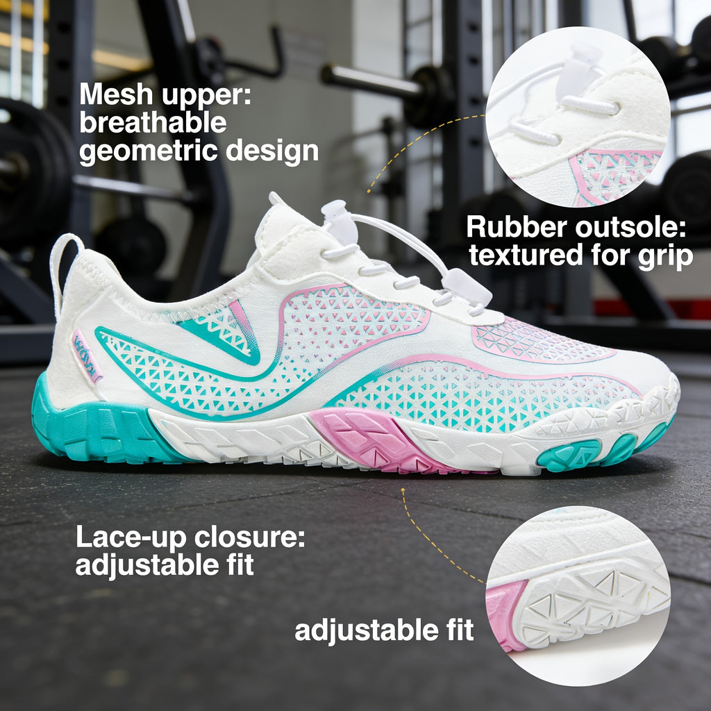 Barefoot Shoes for Women Wide Toe Box Lightweight Non-Slip Breathable Athletic Walking Hiking Water Shoes Beach Pool Swim US 6-11