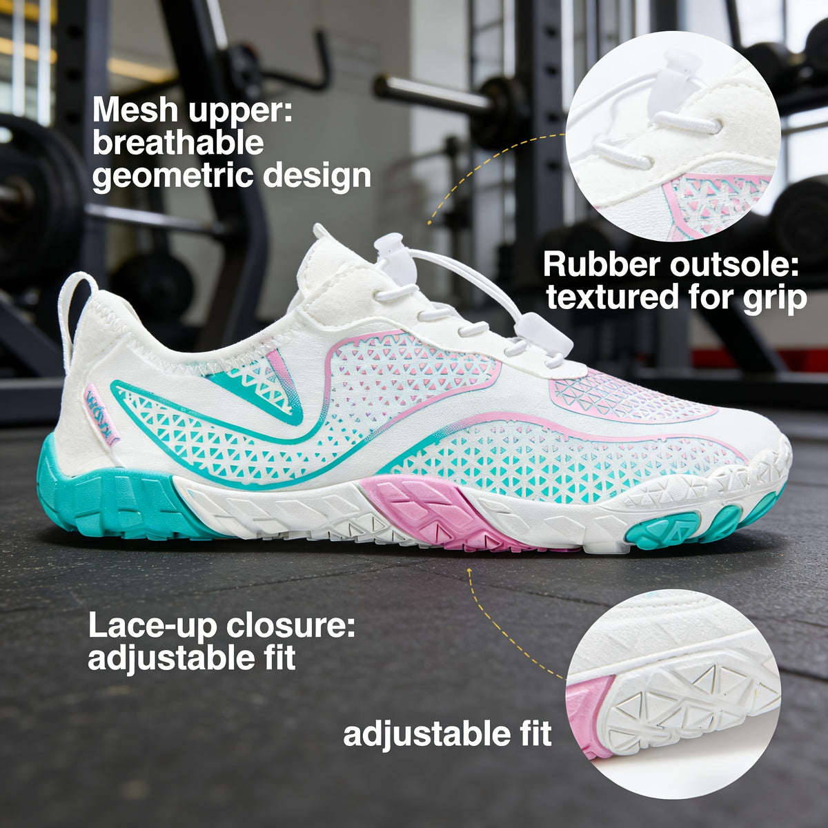 Barefoot Shoes for Women Wide Toe Box Lightweight Non-Slip Breathable Athletic Walking Hiking Water Shoes Beach Pool Swim US 6-11