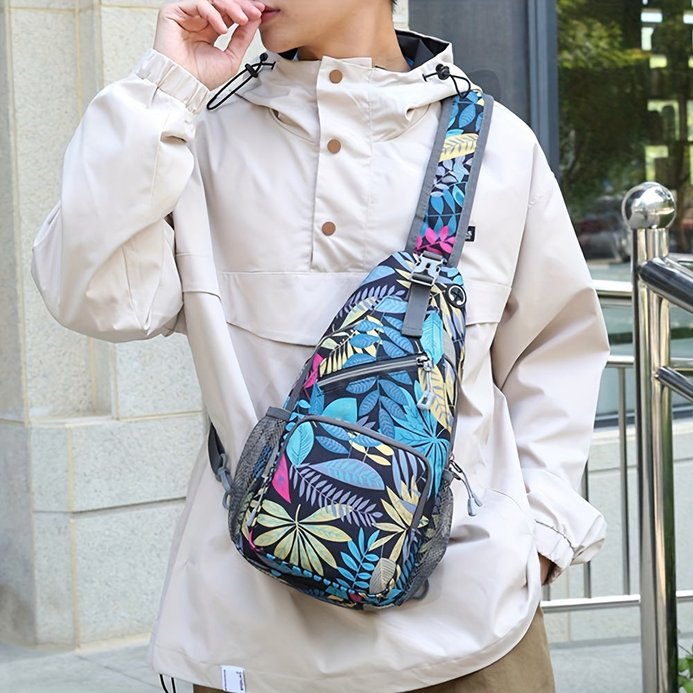 Crossbody Sling Bag for Men Women Large Capacity – Single Shoulder Travel Bag Multi-Purpose Outdoor Hiking Commuter Everyday Carry EDC Bag Secure Zipper Closure Unisex 14 Colors