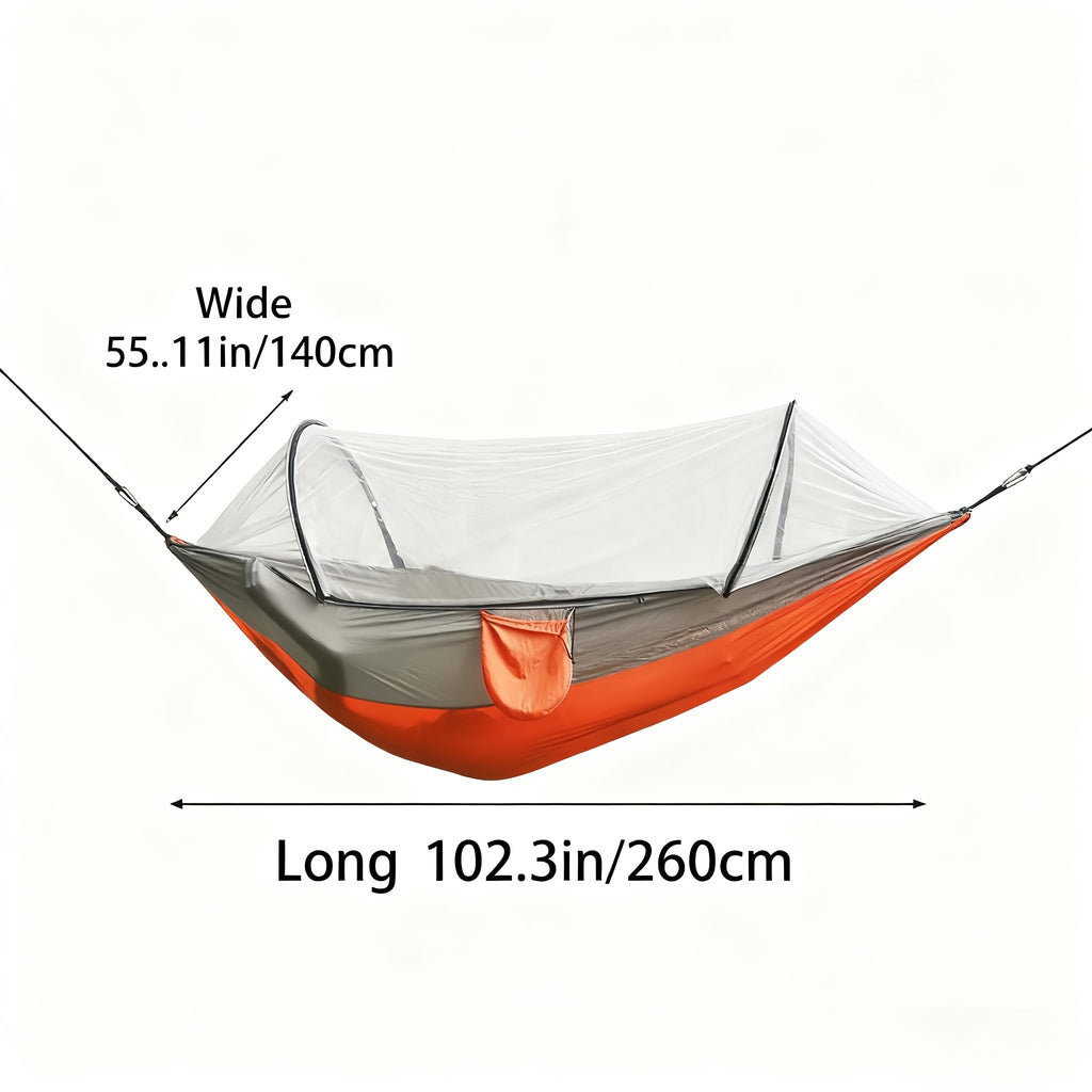 3-in-1 Double Camping Hammock with Mosquito Net and Sun Shade Durable Lightweight Portable for Camping Hiking Backpacking Picnic Garden Patio Park Outdoor Adventures
