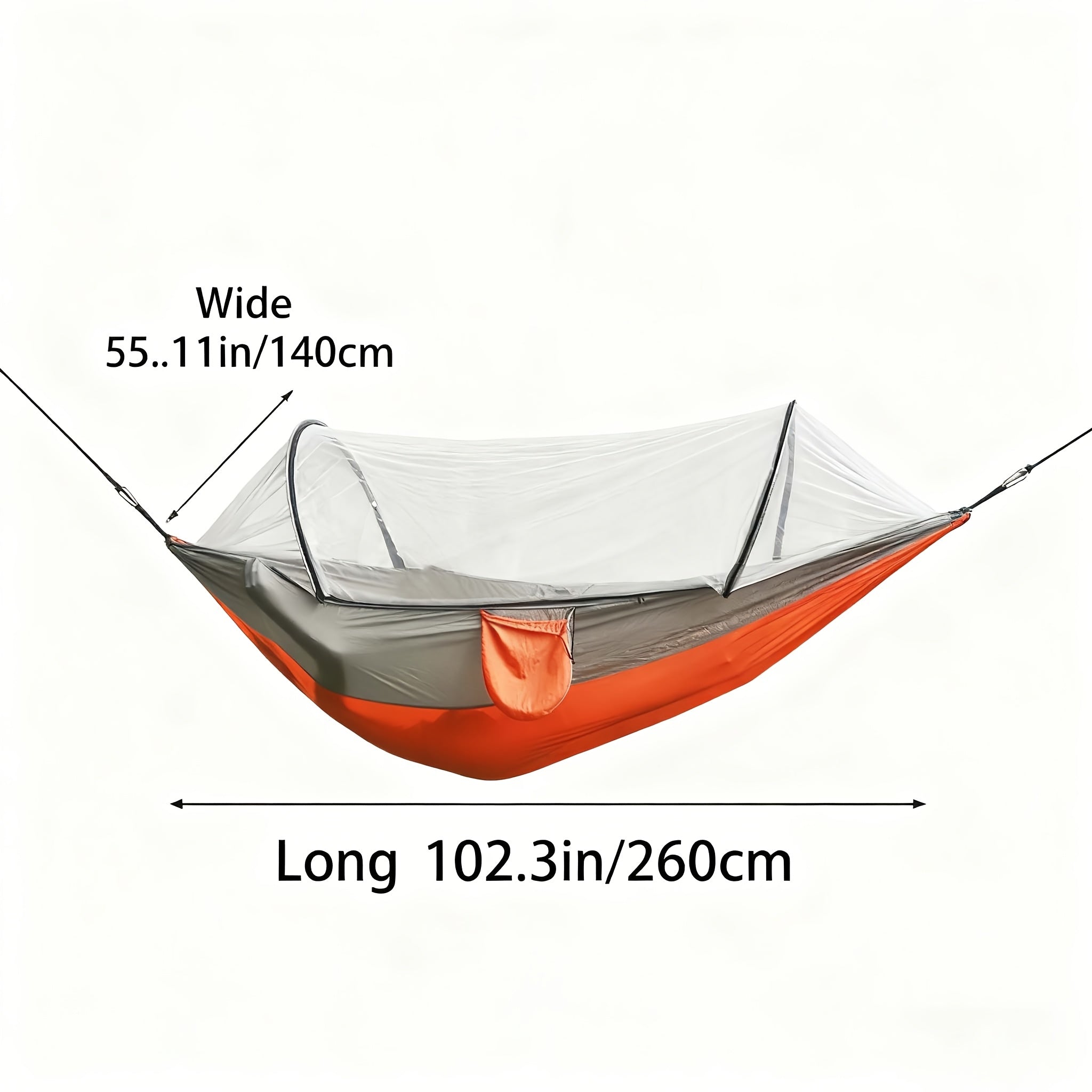 3-in-1 Double Camping Hammock with Mosquito Net and Sun Shade Durable Lightweight Portable for Camping Hiking Backpacking Picnic Garden Patio Park Outdoor Adventures