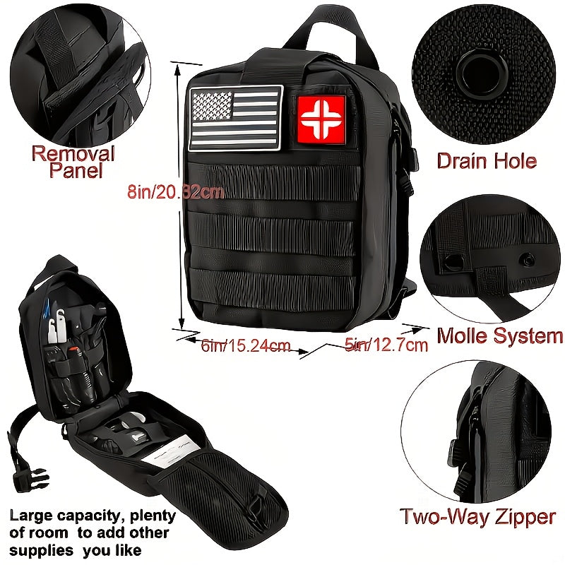 242-Piece Survival Kit for Camping Hiking Outdoor Emergencies Complete First Aid Survival Gear Set with Flint Fire Starter for Travel Car Home Bug Out Bag Gift for Men Women