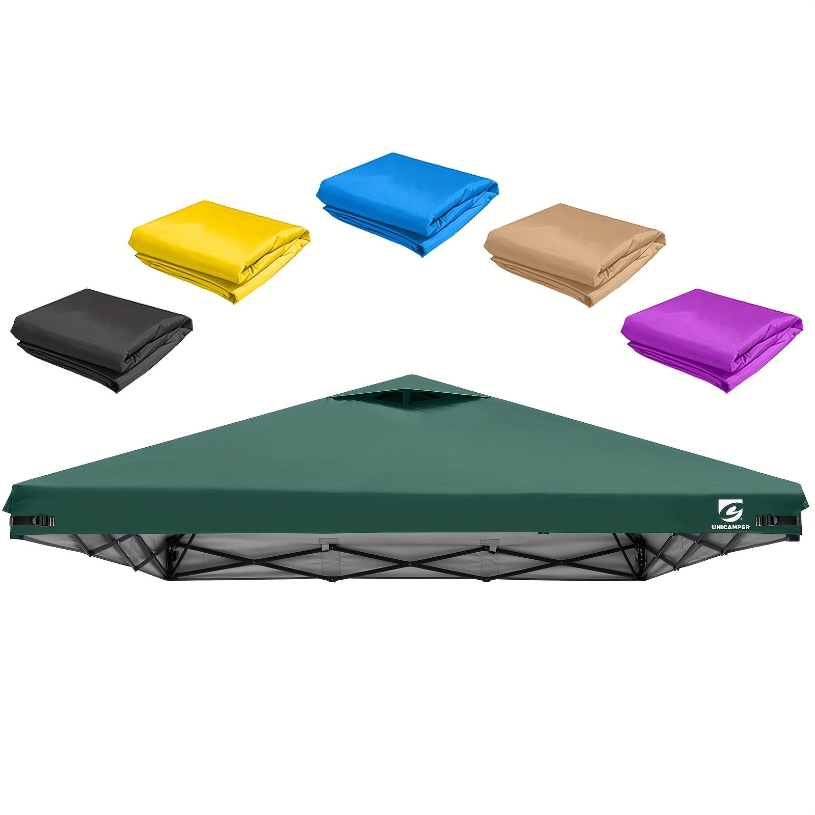 10x10 FT Canopy Replacement Top Cover Waterproof with Ventilation Ports for Straight-Leg Pop-Up Canopy Tent Outdoor Camping Patio Garden Events 11 Colors