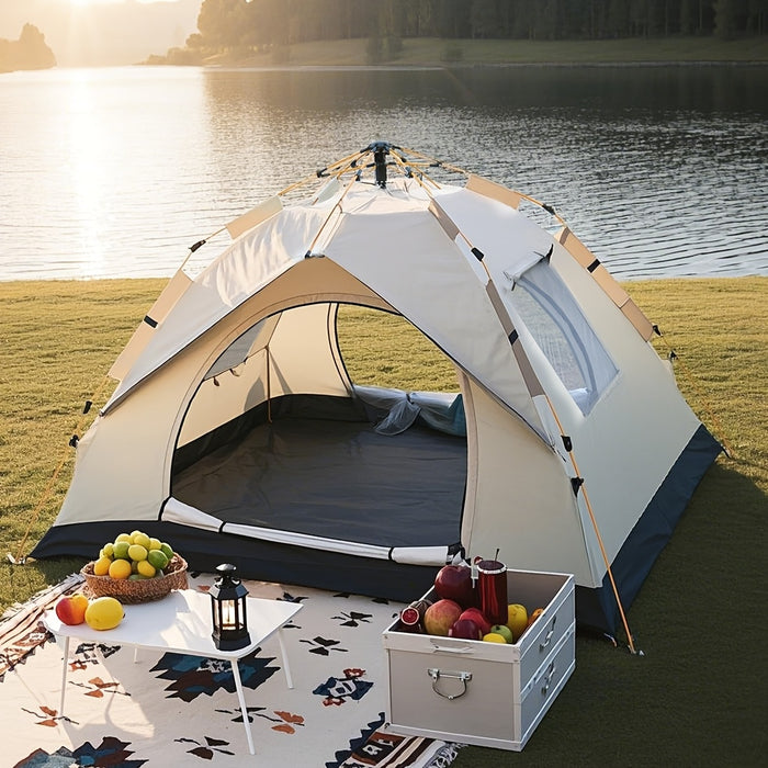Pop Up Beach Tent Automatic Instant Setup Sun Protection Lightweight Portable Camping Tent 2 Doors for Beach Hiking Picnic Music Festival Outdoor Adventures All Season