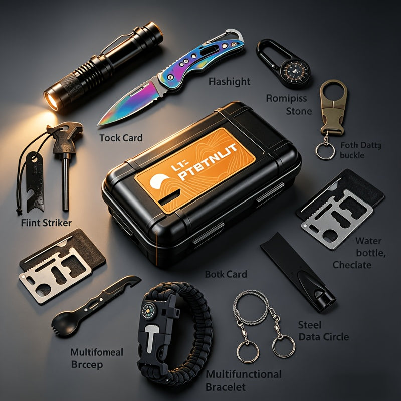 28-in-1 Survival Kit Tactical Knife Set & Outdoor Tools for Men – Camping, Hunting, Fishing, Hiking Gear | Father's Day Gift for Dad Husband Boyfriend