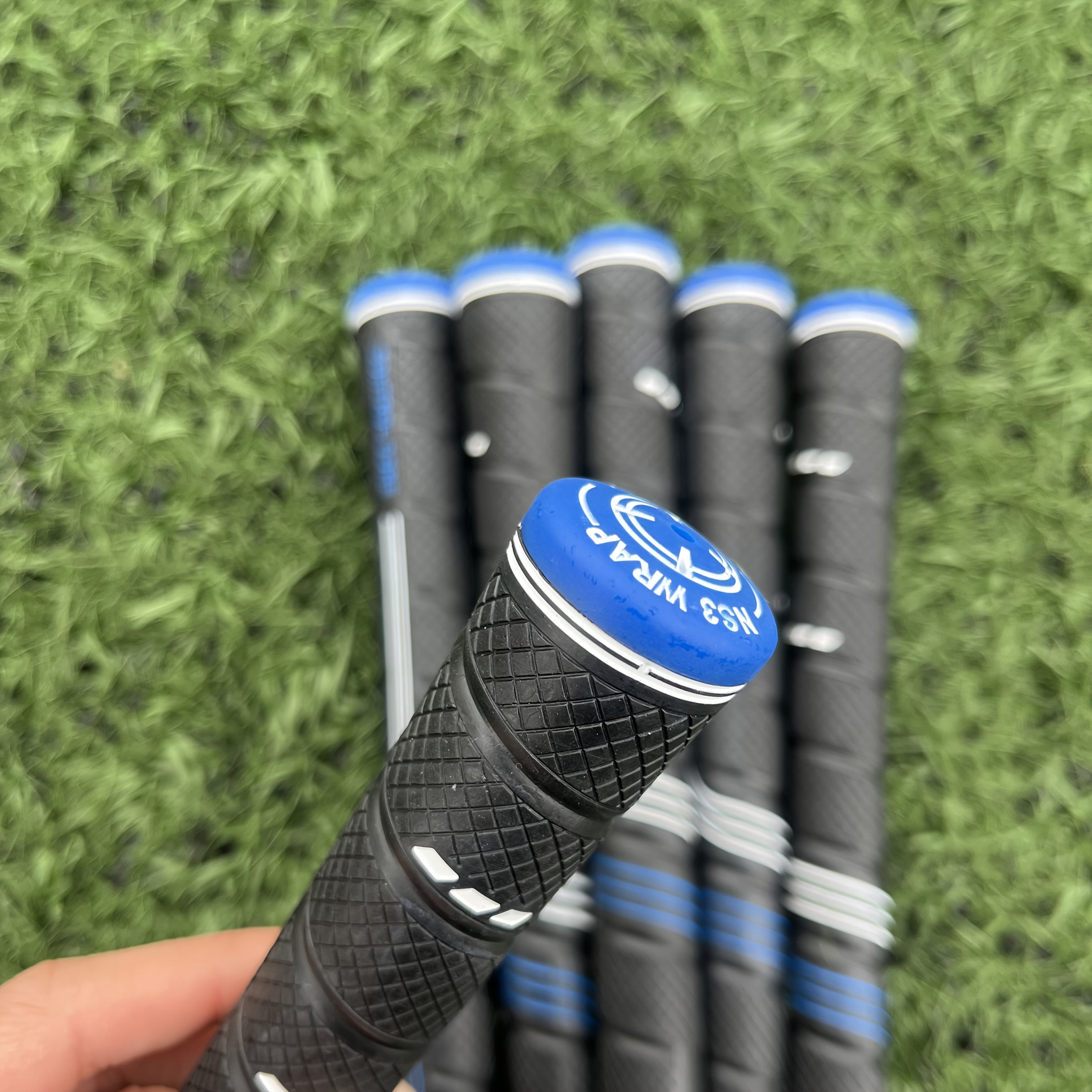 Jumbo Golf Grips 10-Pack Oversized Soft Rubber Anti-Slip for Iron & Wood Clubs - Ergonomic Precision Control Golf Club Grips for Men Women All Skill Levels - Blue Golf Accessories