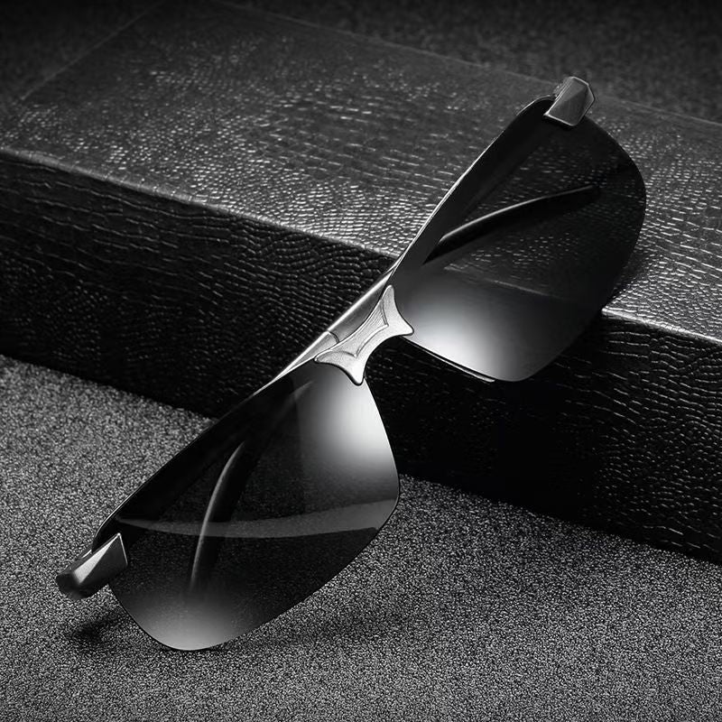 Day & Night Driving Glasses Set – UV400 Anti-Glare Half Frame Sunglasses for Safe Driving, Racing & Outdoor Use | Improves Visibility in Daytime & Nighttime Conditions