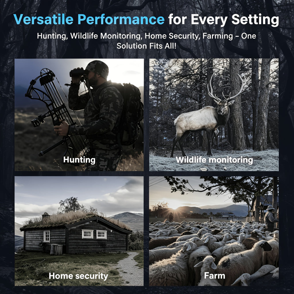 4K Night Vision Goggles for Adults – 3.1" Large Screen, 4400mAh Rechargeable Battery, 48MP Photo & 4K Video, Infrared Night Vision for Hunting, Security, Camping & Wildlife Watching