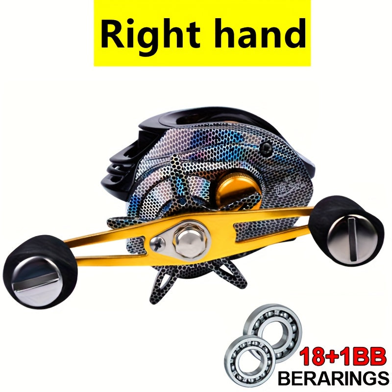 Ambidextrous Baitcasting Fishing Reel Left Right Hand – Aluminum Alloy High-Performance Bearings for Freshwater Saltwater Bass Fishing Men Women