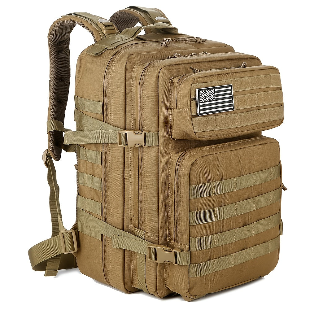 Large Tactical Travel Backpack Carry-On Approved Laptop Compartment Heavy Duty Rucksack Multiple Pockets 13 Colors Hiking Camping School Work Men Women 45L