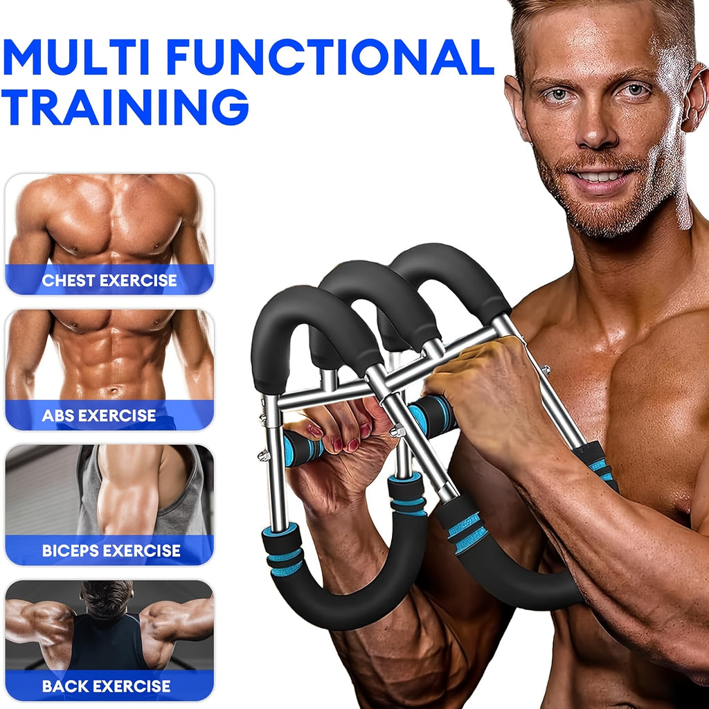 Arm Strength Trainer 3-Bar 3-Level Adjustable – Portable Detachable Forearm Chest Workout Device for Home Gym, Strength Training Muscle Building