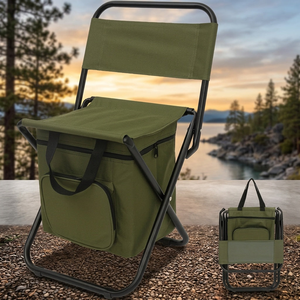 Folding Camping Chair Lightweight Portable with Backrest & Carry Bag – Heavy Duty Outdoor Seat for Camping Hunting Fishing Hiking Beach Picnic – Compact Collapsible Camp Chair for Adults Green Camo Blue