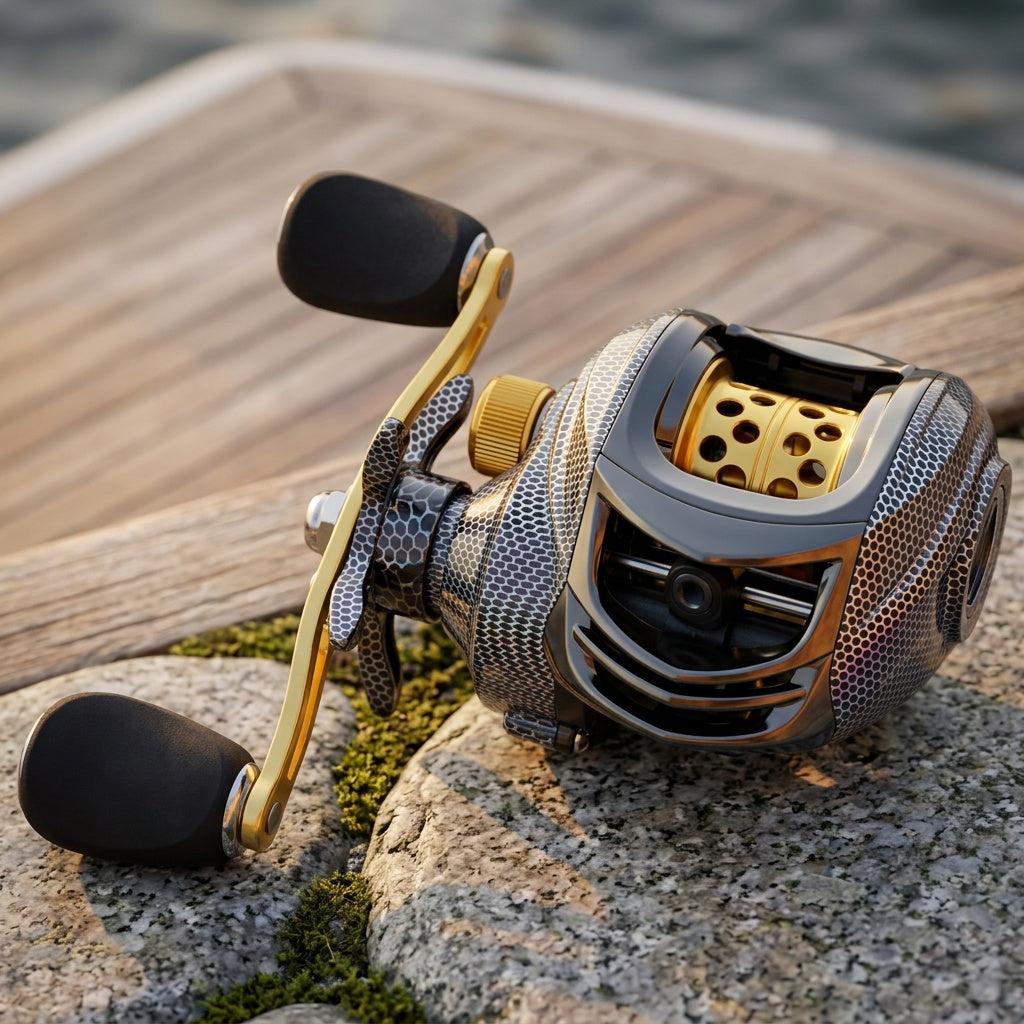 Ambidextrous Baitcasting Fishing Reel Left Right Hand – Aluminum Alloy High-Performance Bearings for Freshwater Saltwater Bass Fishing Men Women