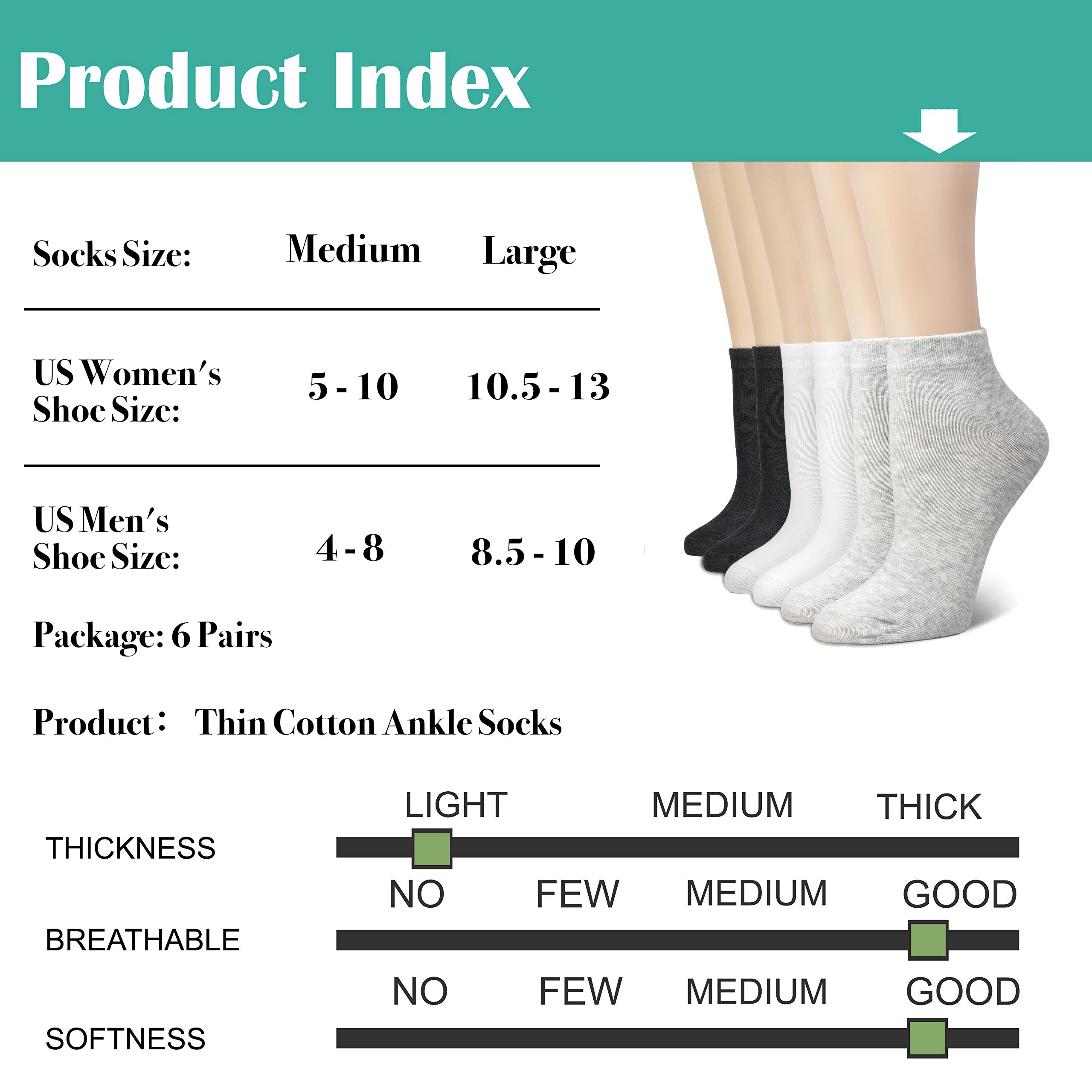 Athletic Cotton Ankle Socks 12-Pack for Men Women – Low Cut Breathable Moisture-Wicking Running Sport Socks, Reinforced Heel & Toe, White Black Mixed, Sizes 9-11 & 10-13