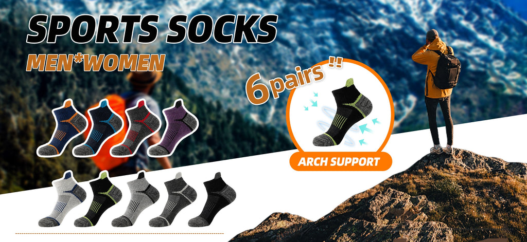 Merino Wool Hiking Ankle Socks 6 Pairs – Low Cut Thick Cushion Sweat-Absorbing Breathable for Running Work Outdoor Men Women M/L