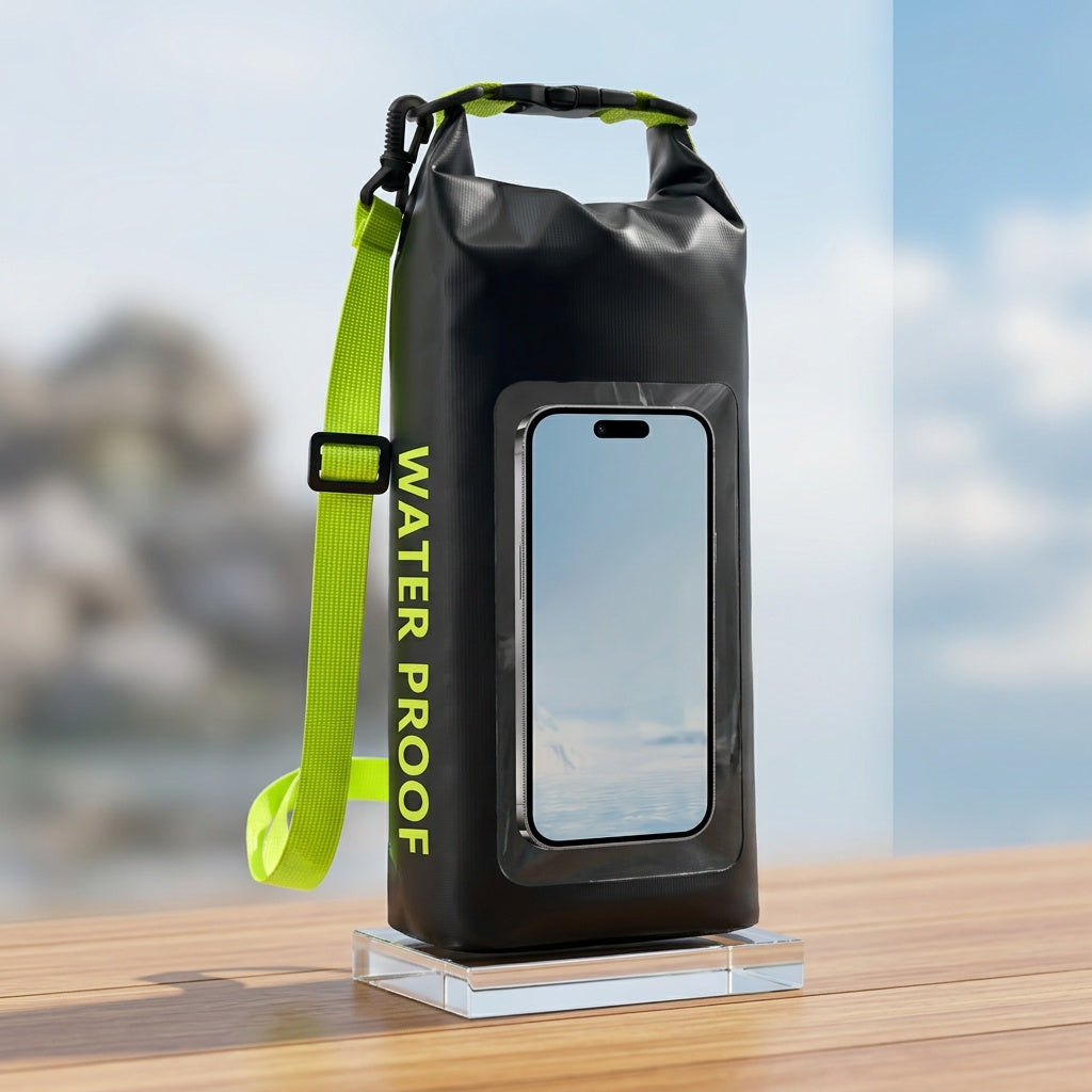 10L Dry Bag Waterproof Roll-Top Sack with Phone Case – Kayaking, Camping, Rafting, Beach, Boating & Fishing Gear Bag for Men Women