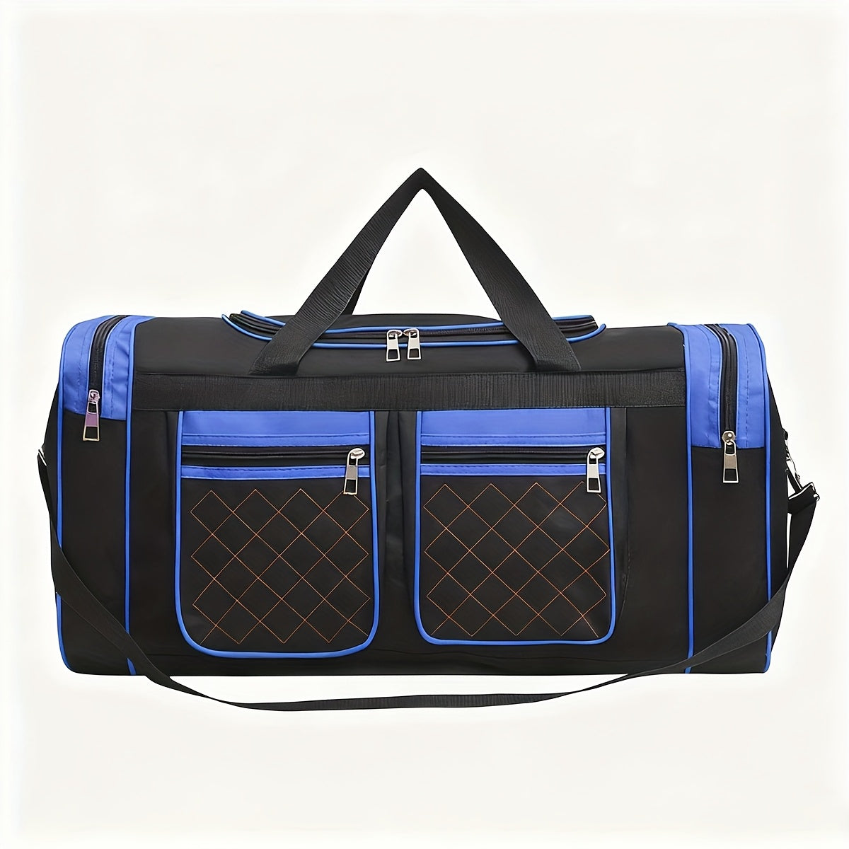 Large Capacity Duffel Bag Heavy Duty – Multi-Pocket Gym Travel Camping Outdoor Bag with Adjustable Strap for Men Women Black Blue Red