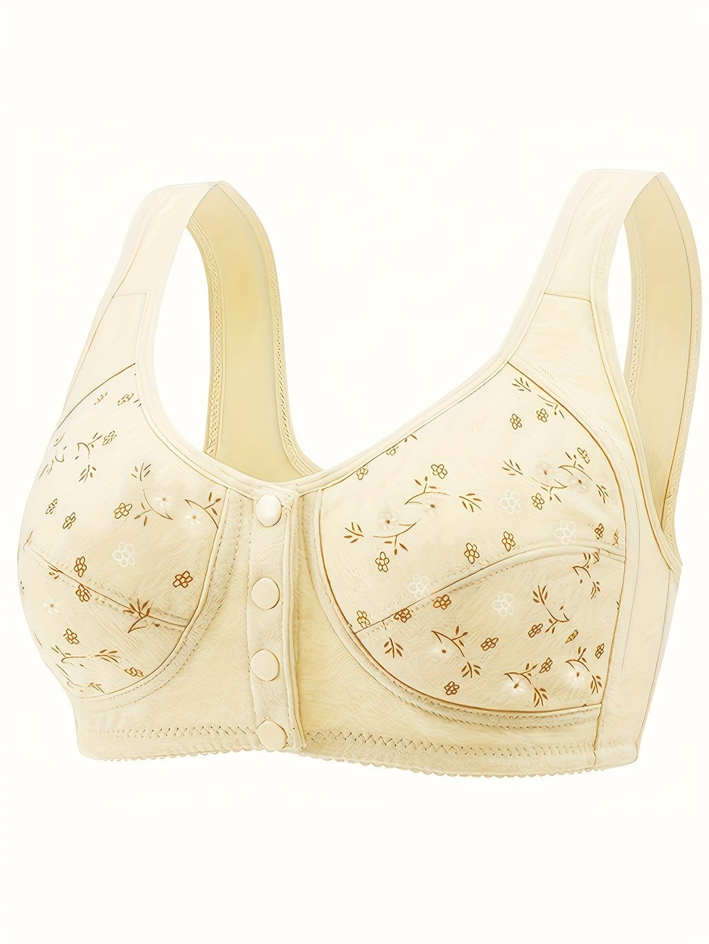 7-Pack Seamless Wireless Bra Set for Women – Front Button Soft No Underwire Breathable Bras for Daily Yoga Travel Mixed Color Green Mixed S-XXL