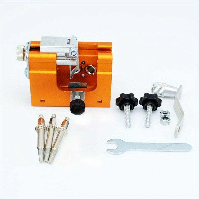 Chainsaw Sharpener Jig Portable Hand-Cranked – Chain Saw Sharpening Kit 1/3/5/10pcs Burrs Blue Yellow Outdoor Logging