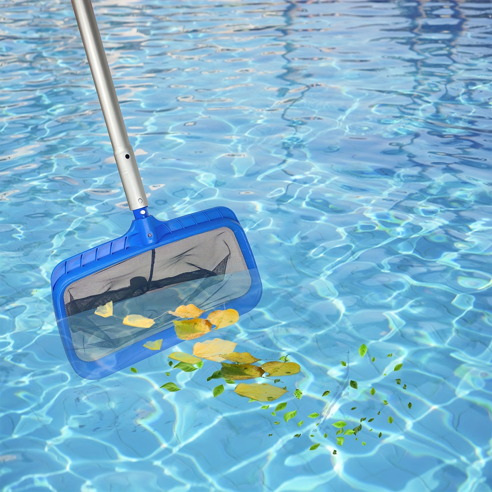 Pool Skimmer Net Fine Mesh 17 Inch Deep Bag Leaf Rake – Debris Removal for Swimming Pool Cleaning Leaves Algae Dirt Fits Standard Telescopic Pole Above Ground In-Ground