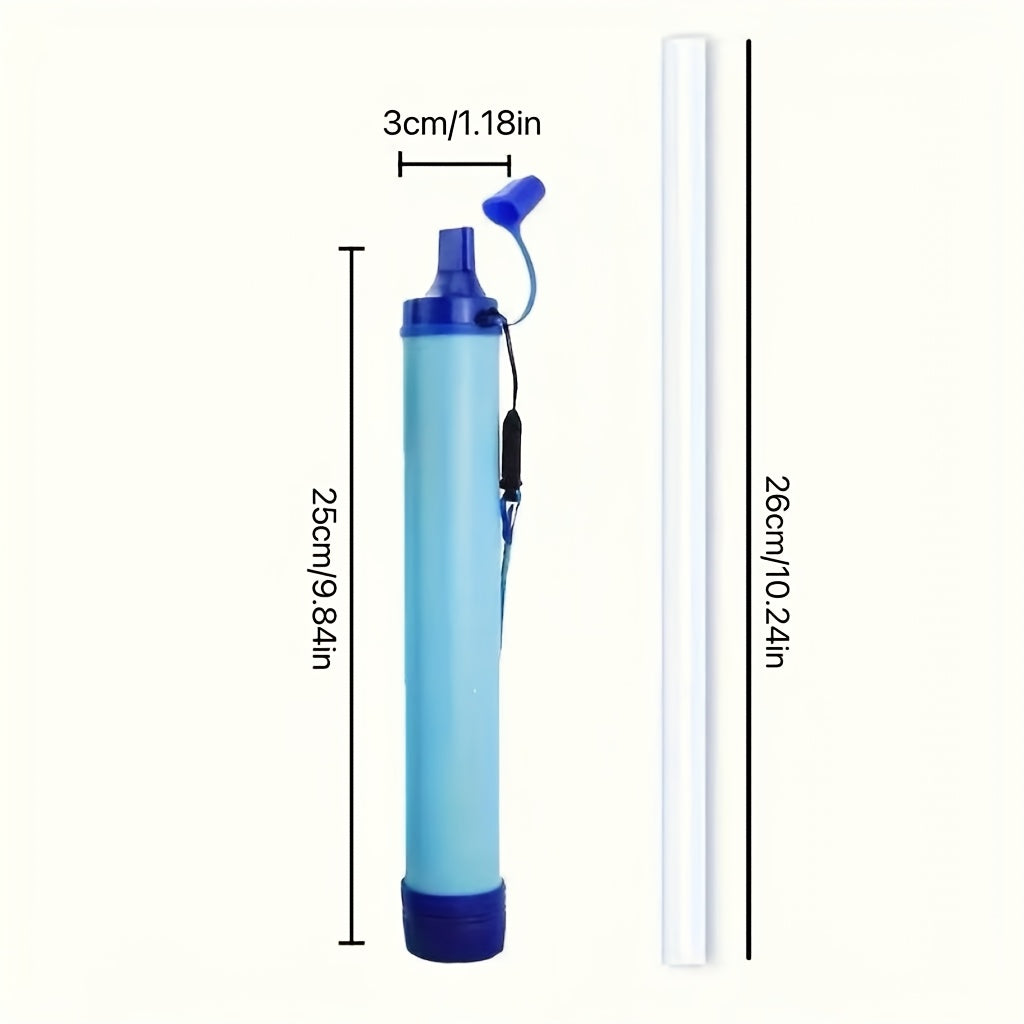 4PCS Personal Water Filter Straw – Mini Water Purifier Survival Gear for Hiking, Camping, Travel & Emergency Preparedness