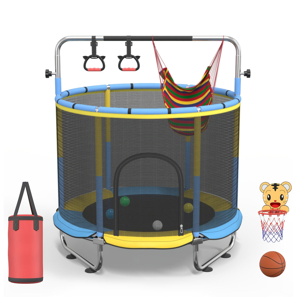 Leisure Sports Trampoline for Kids Adults Outdoor Backyard Fitness Fun Exercise Jumping Trampoline Multiple Colors Home Gym Cardio Workout