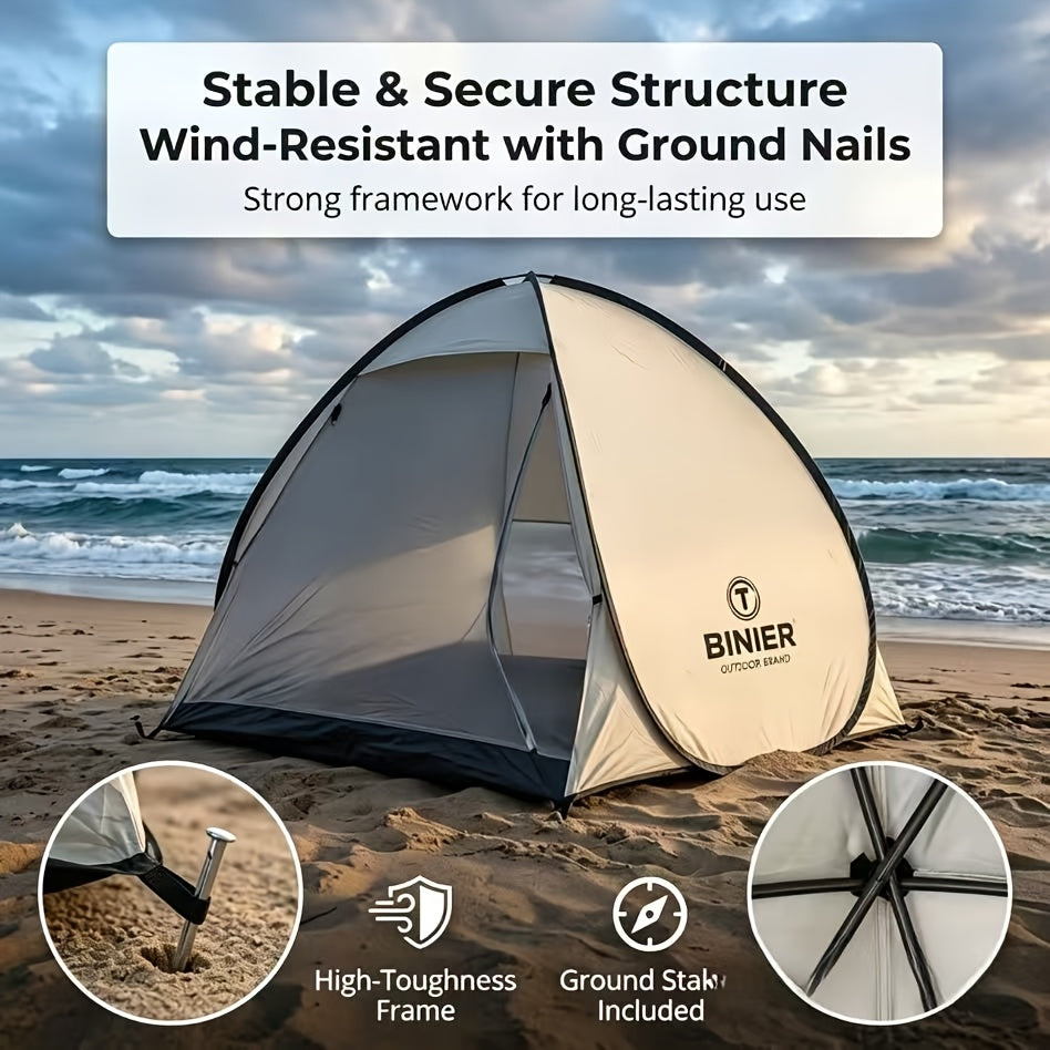Pop Up Camping Tent 2-3 Person Instant Setup – Portable Sun Shade Shelter with Storage Bag, Foldable Outdoor Canopy for Camping Backyard Garden Beach Hiking Leisure