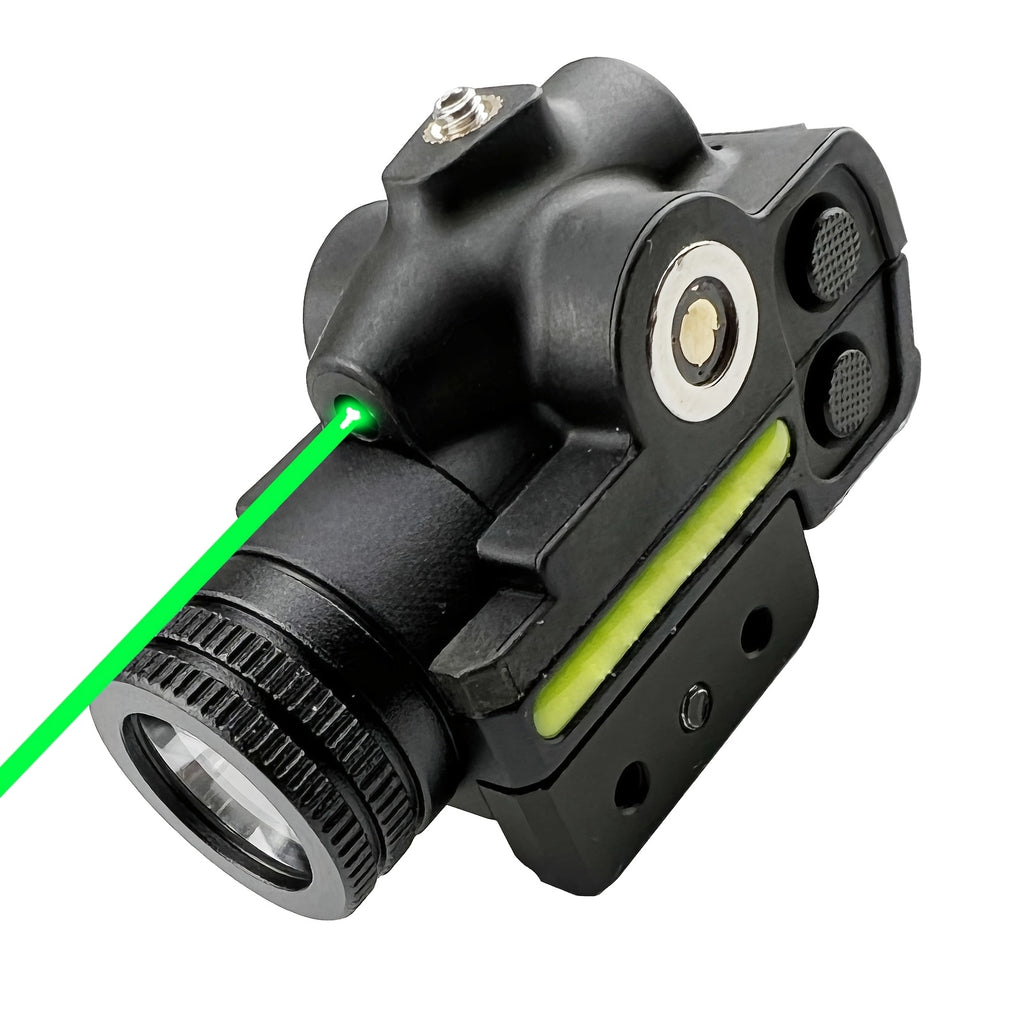 Tactical Green Laser Sight with LED Flashlight Combo USB Rechargeable Ambidextrous for 20mm Picatinny Rail Air Pistol Handgun Shotgun Rifle