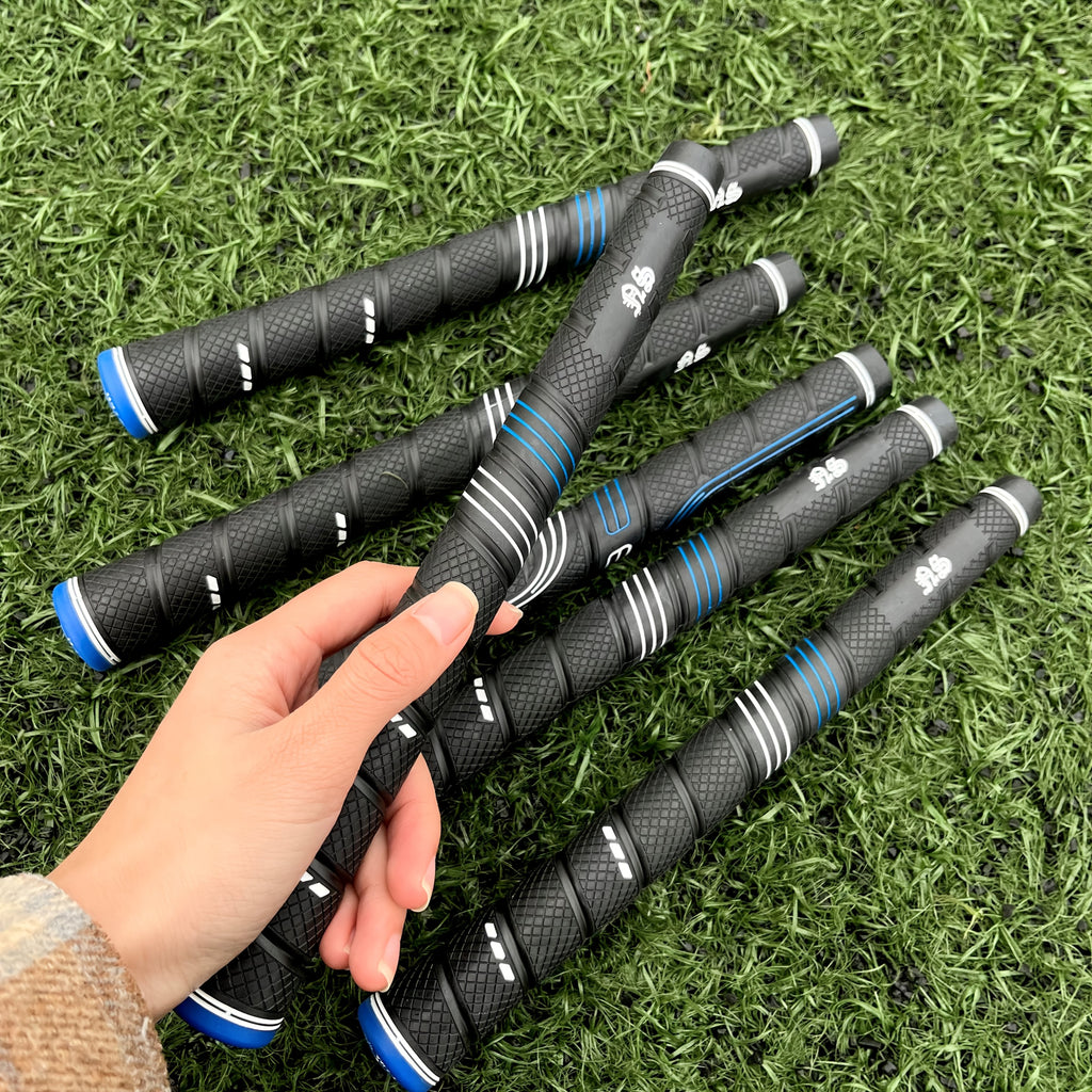 Jumbo Golf Grips 10-Pack Oversized Soft Rubber Anti-Slip for Iron & Wood Clubs - Ergonomic Precision Control Golf Club Grips for Men Women All Skill Levels - Blue Golf Accessories