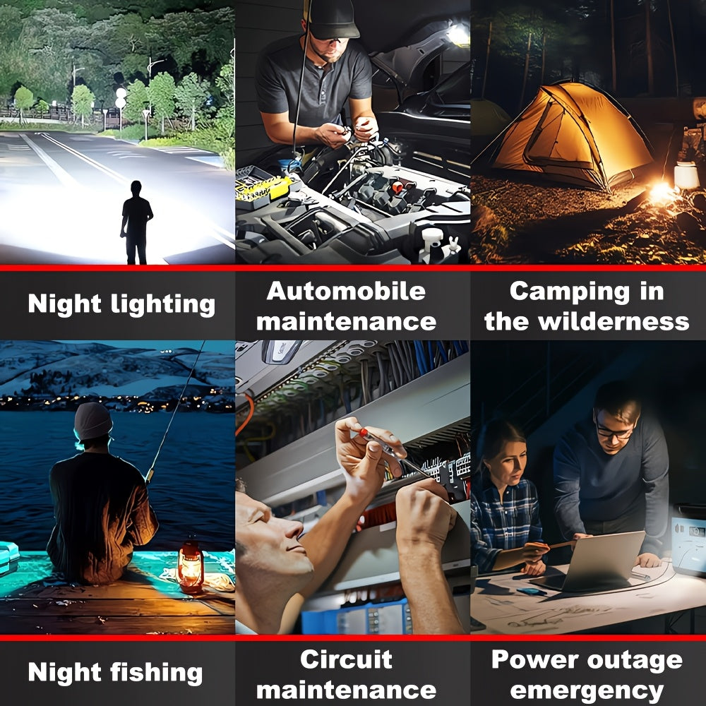Makita 21V Battery LED Work Light – Portable Camping Lantern & Jobsite Flashlight, IP4X Water Resistant, High Brightness, Emergency Power Outage Light for Hiking & Outdoor Use