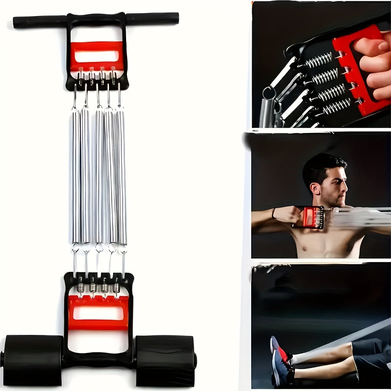 Stainless Steel Pedal Puller Multifunctional Tensioner Adjustable Resistance Arm Chest Muscle Training Bodybuilding Sit-Up Strength Workout
