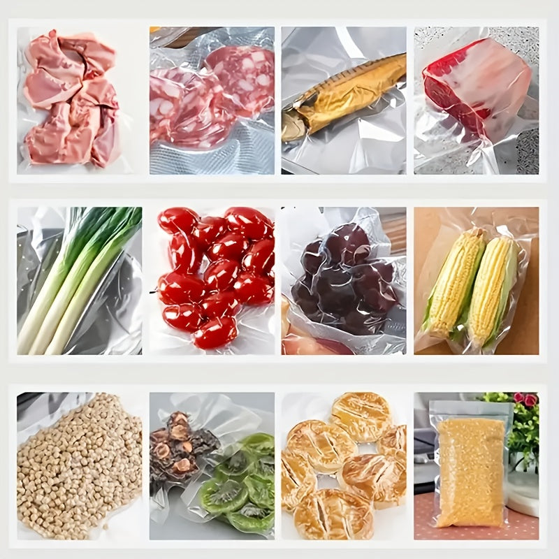 Vacuum Sealer Machine with 50 Seal Bags – Automatic Air Food Sealing System for Food Saver Storage & Sous Vide, Black or White