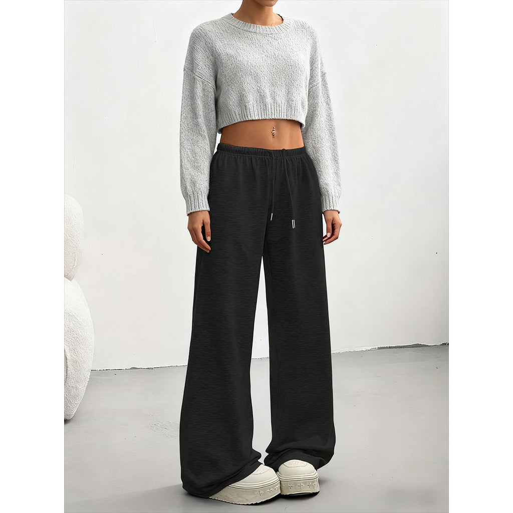 Women's Wide Leg Sweatpants 2-Pack Elastic Waist Loose Casual Joggers with Pockets for Workout Training Loungewear All Season S M L XL XXL Mixed Colors