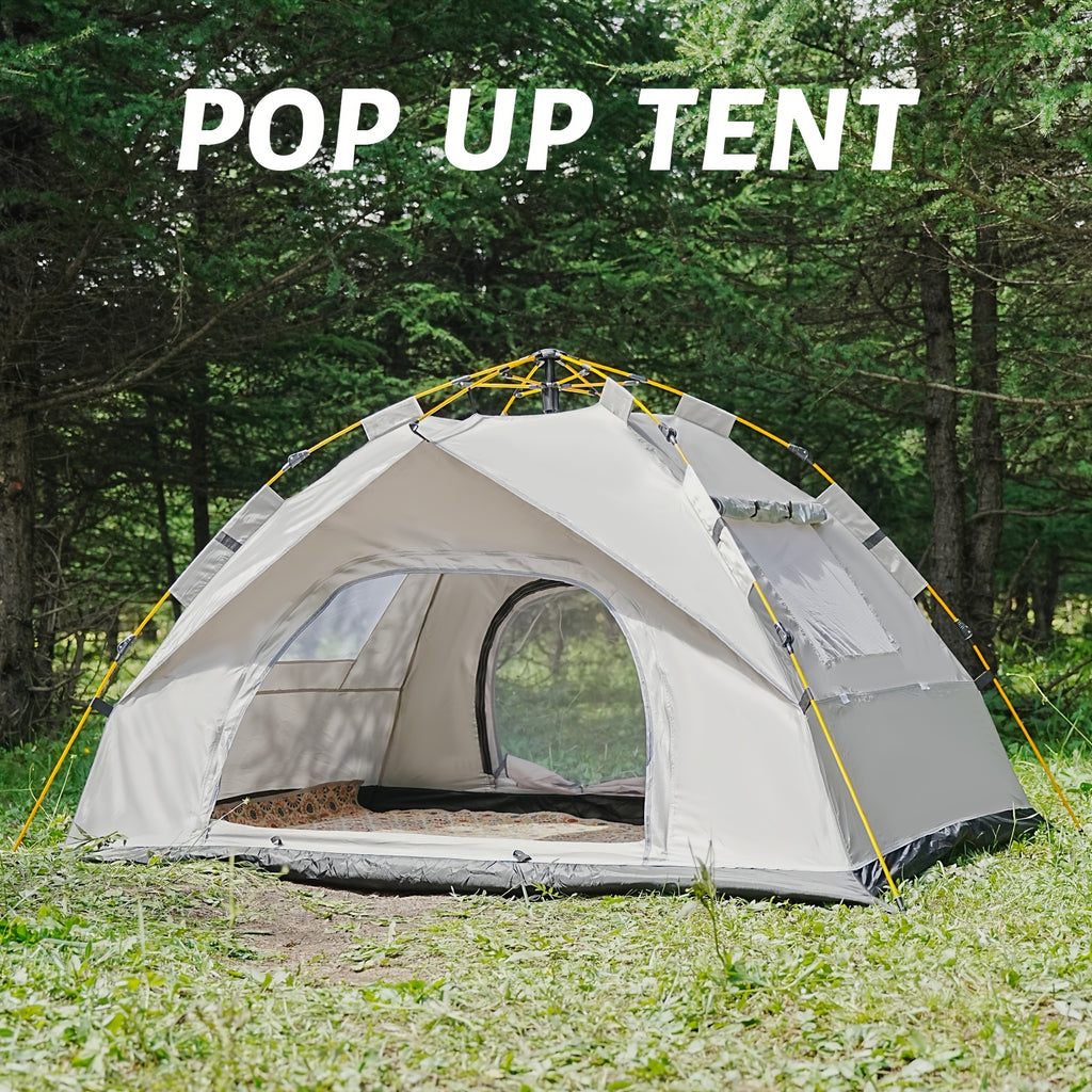 Pop Up Camping Tent Instant Setup 1-3 & 3-4 Person All Season Windproof Lightweight Tent Dual Doors Mesh Windows Hiking Backpacking Outdoor Gear