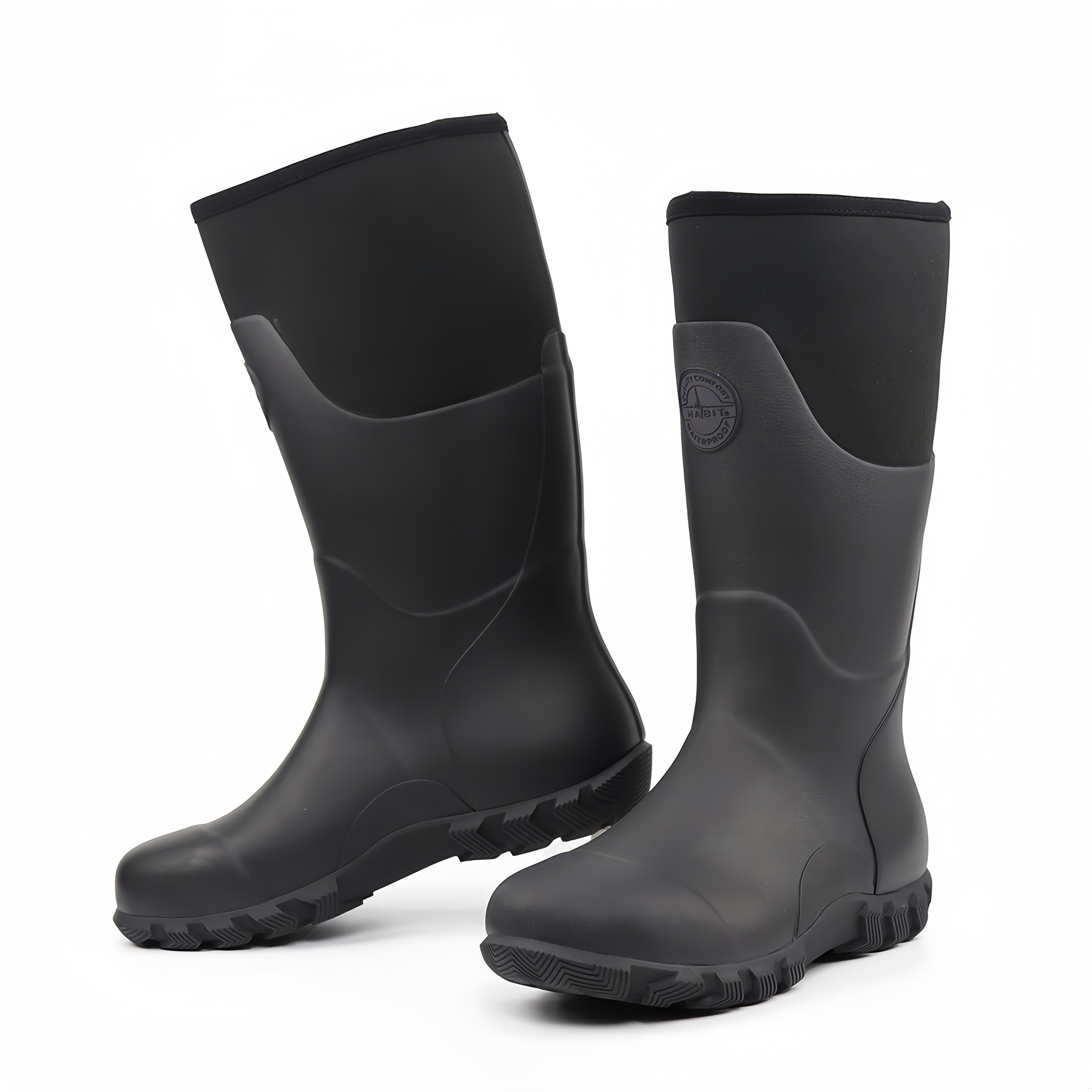 Men's 6mm Neoprene Insulated Hunting Boots – Waterproof Camouflage Rubber Boots with Non-Slip Sole, Slip-On Outdoor Boots for Duck Hunting Fishing Hiking Farming, Sizes US 8-14