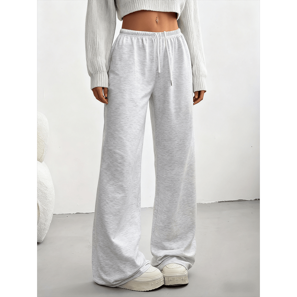 Women's Wide Leg Sweatpants 2-Pack Elastic Waist Loose Casual Joggers with Pockets for Workout Training Loungewear All Season S M L XL XXL Mixed Colors