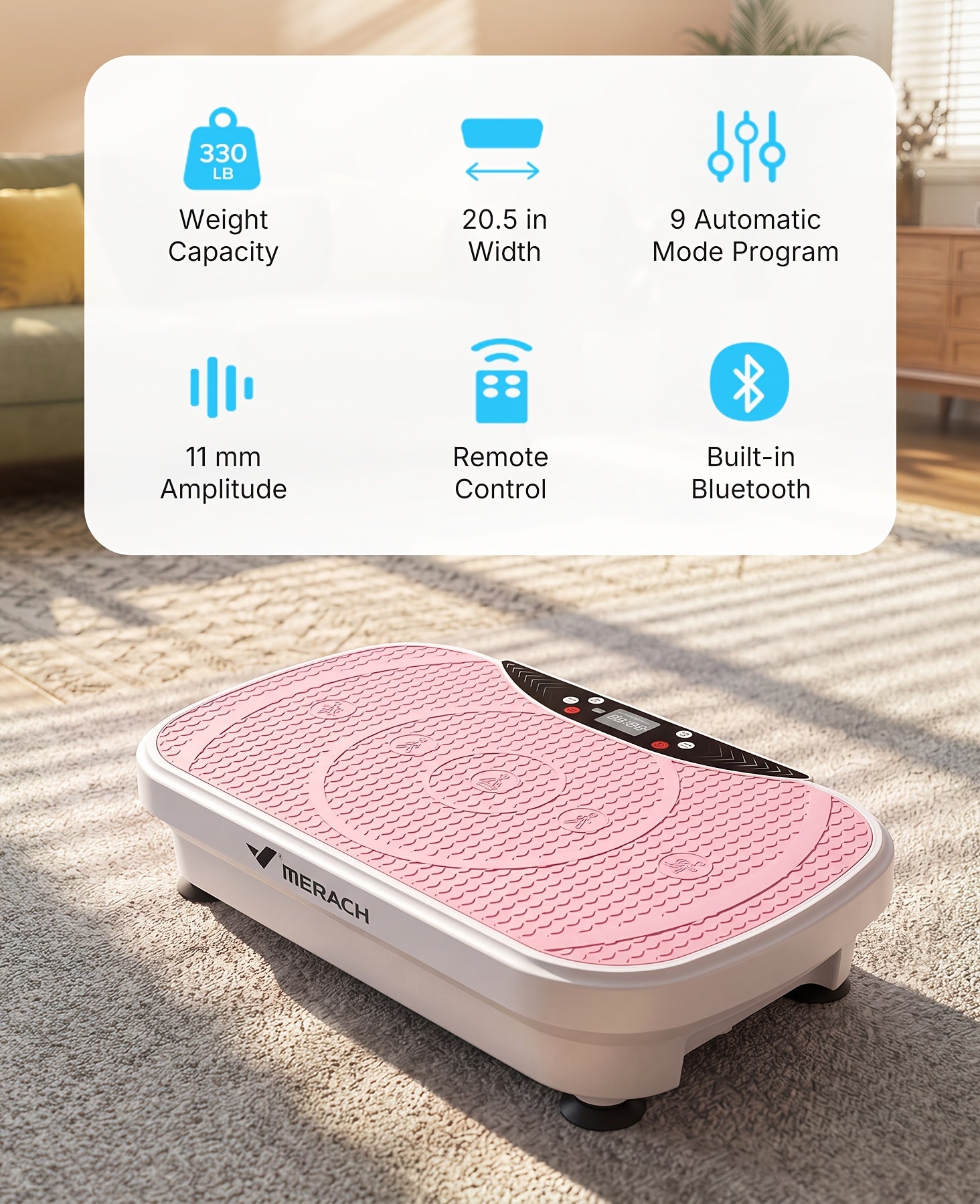 Vibration Plate Exercise Machine Full Body Workout Platform with Quiet Motor & Speed Control – Home Gym Fitness Equipment for Weight Loss, Toning & Recovery