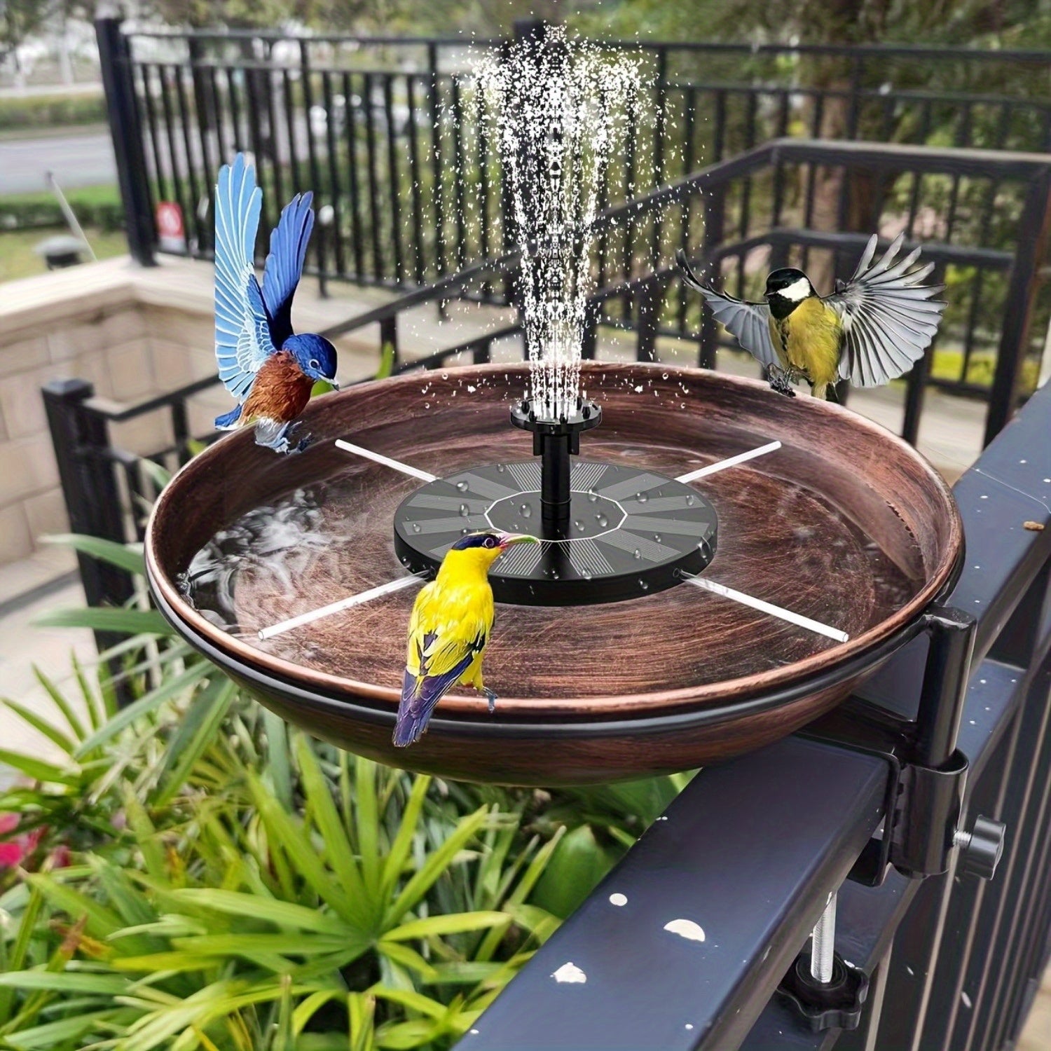 Solar Powered Fountain for Garden Pond & Bird Bath – Outdoor Water Feature with Durable Plastic Design for Pool, Courtyard, Rockery & Terrace Decor