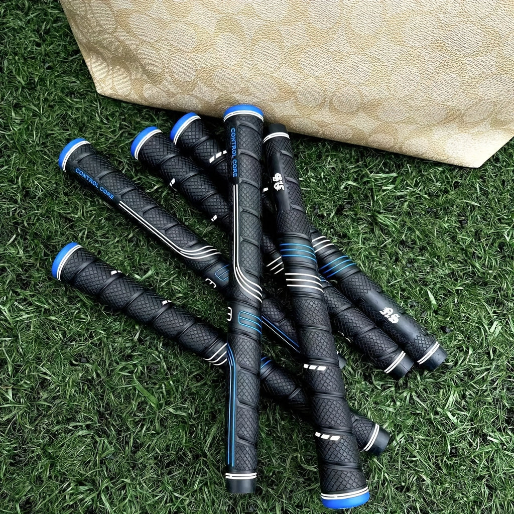 Jumbo Golf Grips 10-Pack Oversized Soft Rubber Anti-Slip for Iron & Wood Clubs - Ergonomic Precision Control Golf Club Grips for Men Women All Skill Levels - Blue Golf Accessories