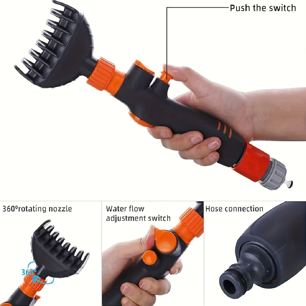 Pool & Spa Filter Cleaner Tool Heavy Duty Ergonomic Handle – Rapid Cartridge Cleaning for Swimming Pool Hot Tub Spa Compatible with Sand DE Cartridge Filters