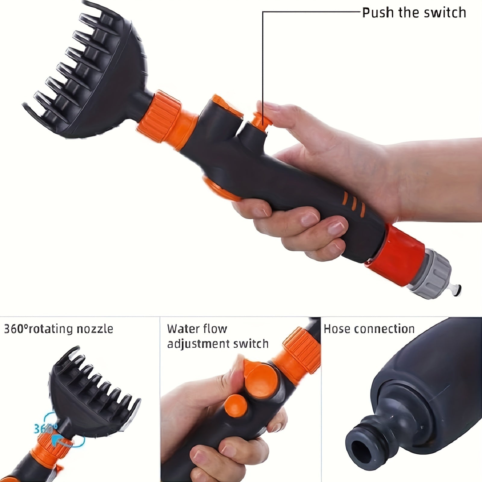Pool & Spa Filter Cleaner Tool Heavy Duty Ergonomic Handle – Rapid Cartridge Cleaning for Swimming Pool Hot Tub Spa Compatible with Sand DE Cartridge Filters
