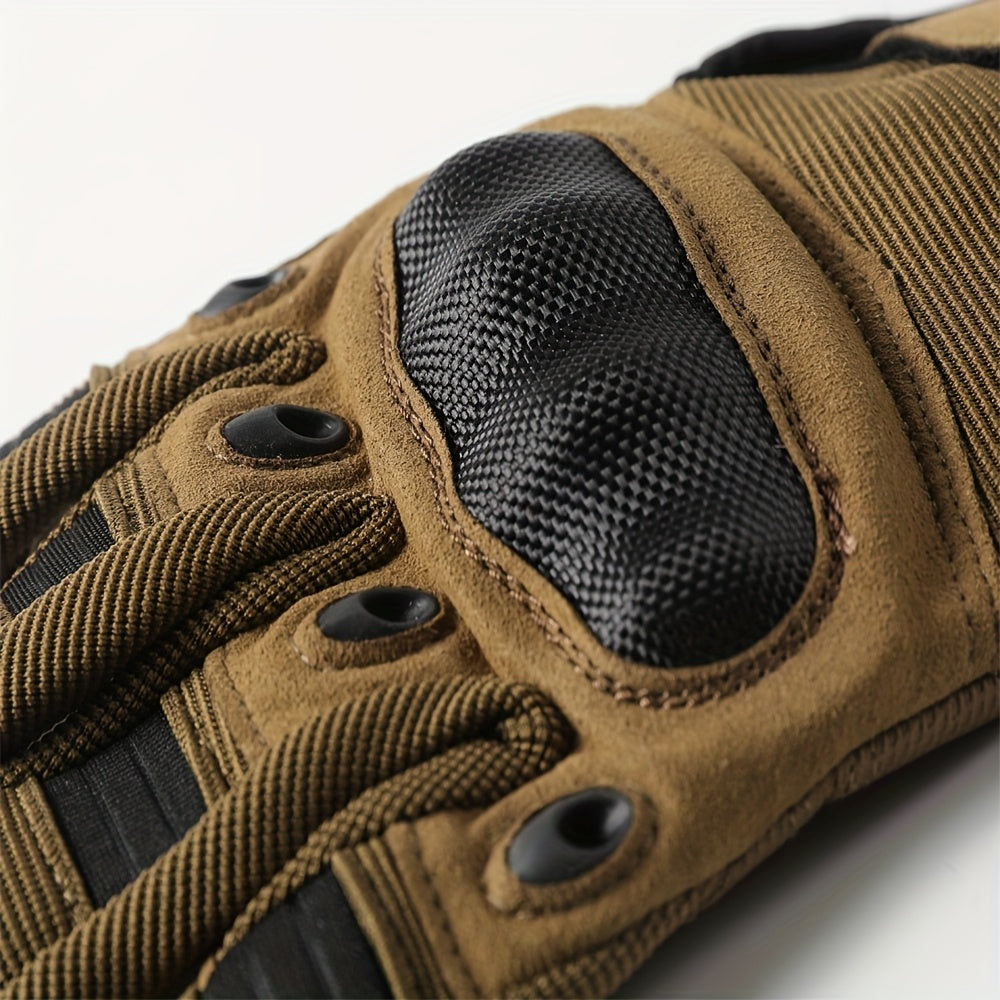 Men's Tactical Winter Gloves Touchscreen Compatible – Warm All-Finger Design, Adjustable Wrist Closure for Hiking, Cycling & Cold Weather Outdoor Activities
