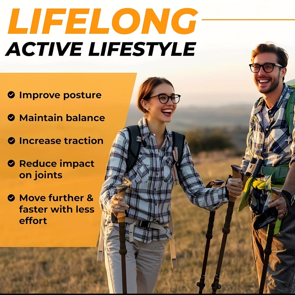Trekking Poles 2 Pack Aluminum Alloy Collapsible Hiking Poles with Quick Lock Lightweight Walking Sticks for Men Women