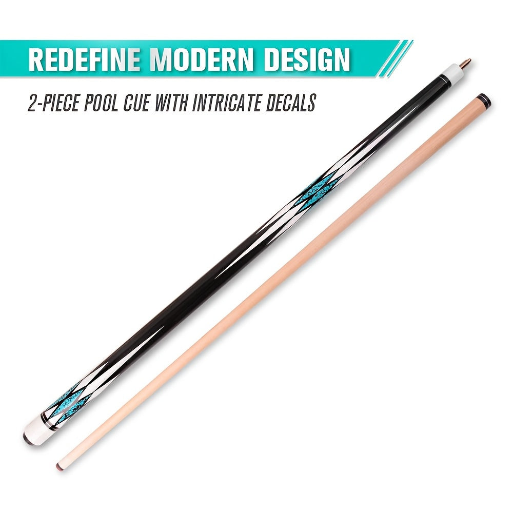 Pool Cue Stick 58-Inch Professional Canadian Maple 13mm Multi-Layer Tip 19oz Ergonomic Grip with Training Ball for American Pool Billiards 5 Colors + Combo Set