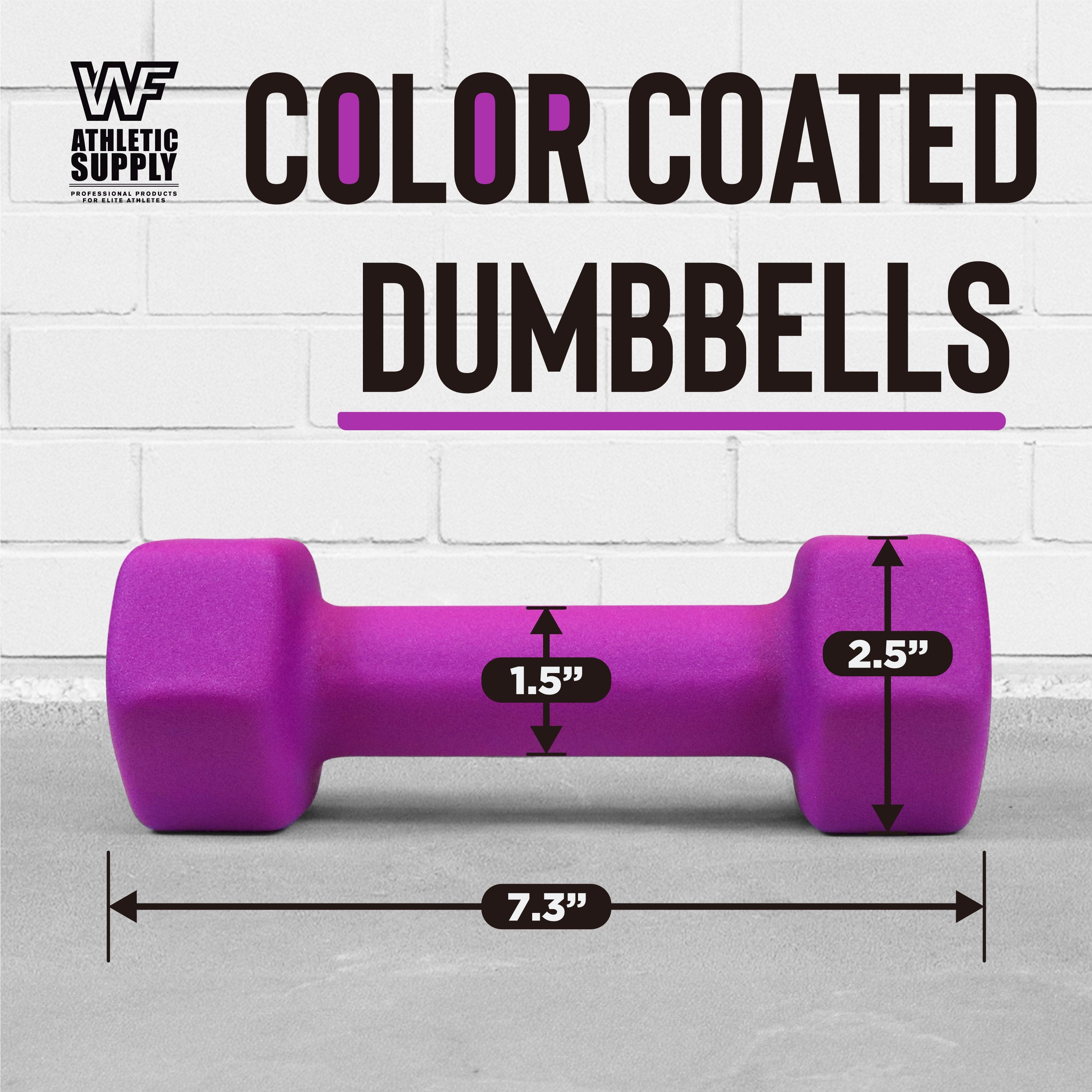 Neoprene Hex Dumbbells Pair Color-Coded Cast Iron Non-Slip Hand Weights for Women Men Strength Training Home Gym Workout 2LB 5LB 8LB 12LB 15LB Anti-Roll