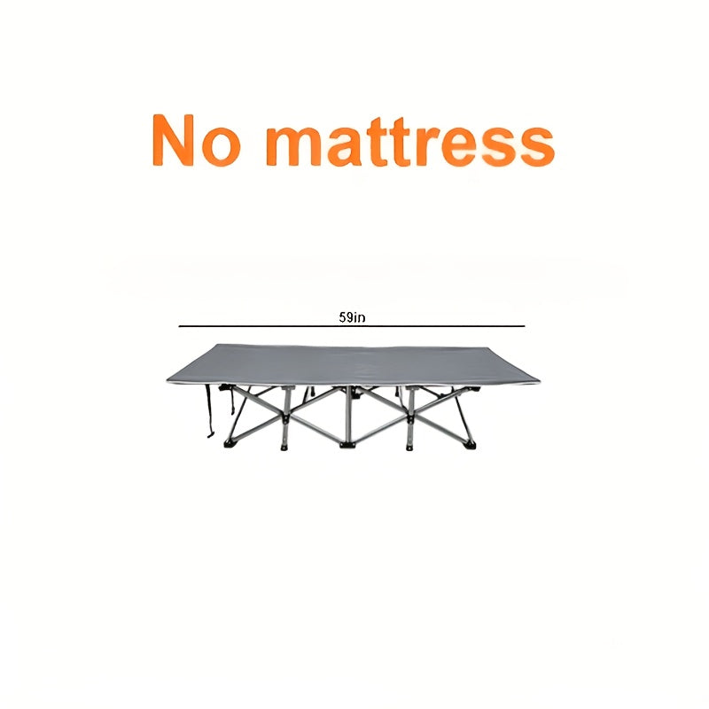Folding Camping Cot with Mattress Heavy Duty 500/600/700 LBS – Portable Sleeping Bed for Adults, Tent Camping, Outdoor Use, Includes Carrying Bag, Black/Grey